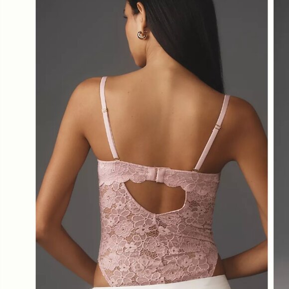 Brand New By Anthropologie Lace-Up Bodysuit - Picture 2 of 9